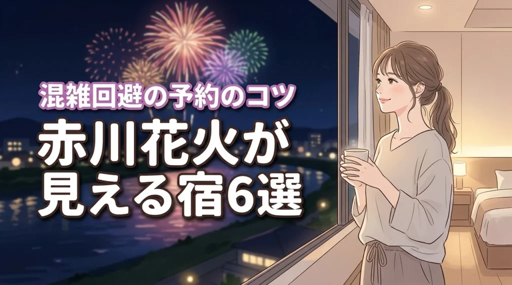赤川花火大会をホテルから見える宿6選！混雑を避けて鑑賞する予約のコツ