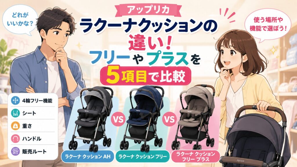 アップリカ ラクーナクッションの違い！ フリーやプラスを5項目で比較