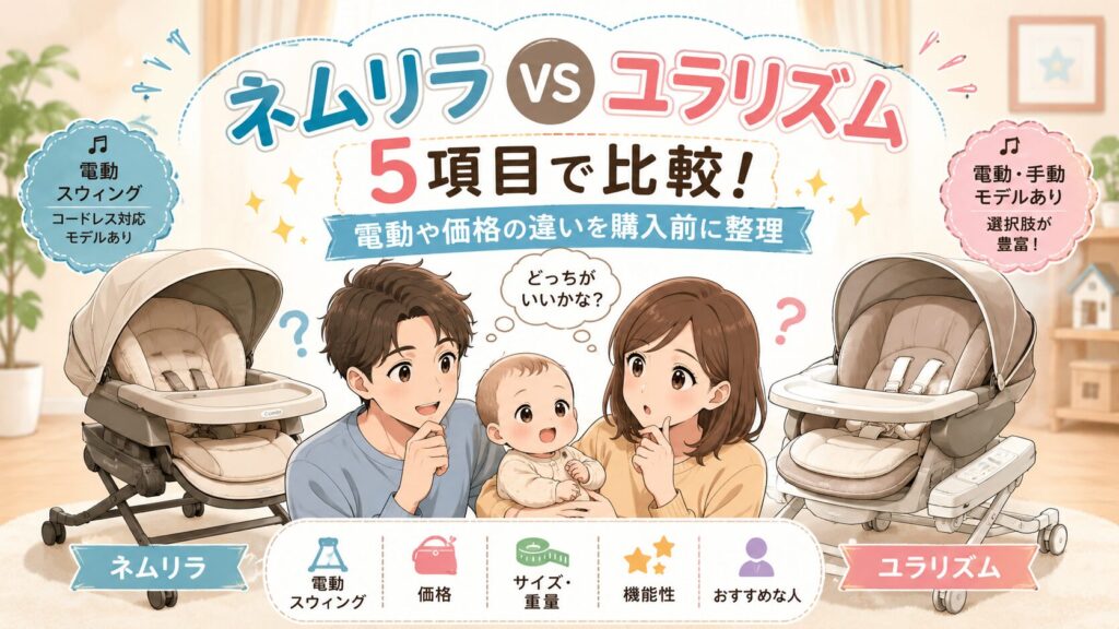 ネムリラとユラリズムを5項目で比較！ 電動や価格の違いを購入前に整理